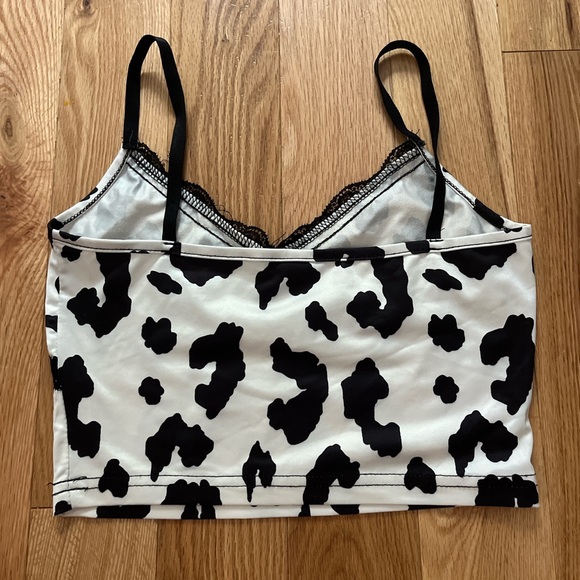 Cowprint crop top - Picture 2 of 2